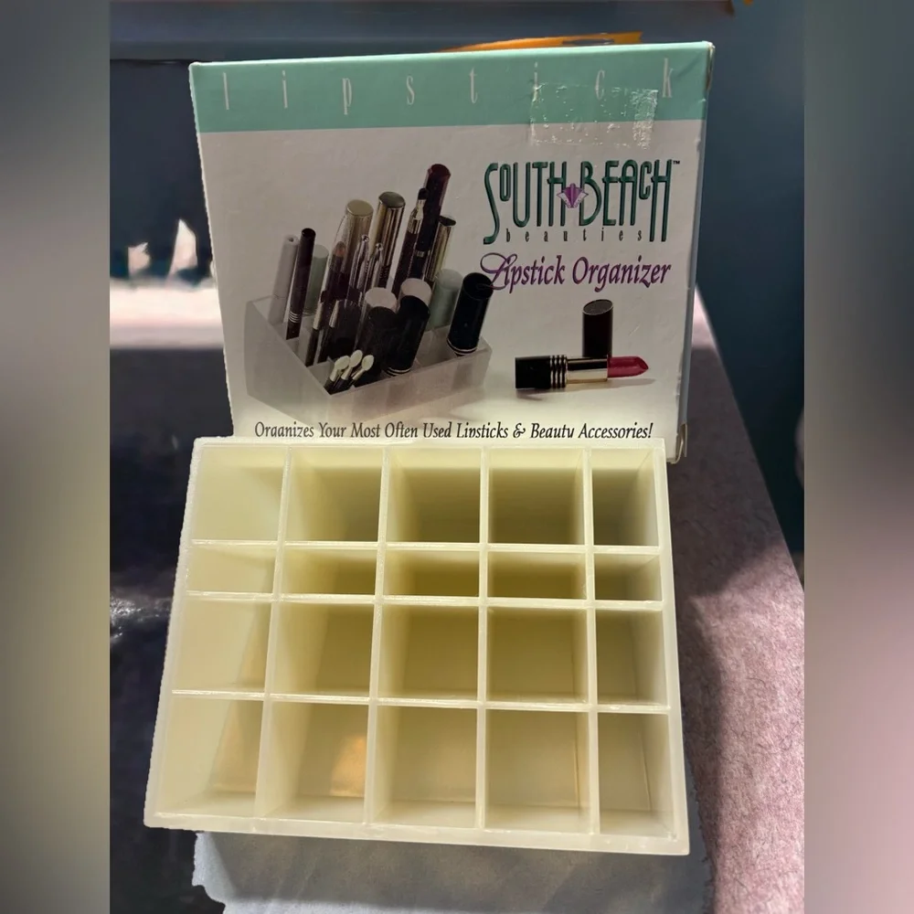 👄💄💋Lipstick Organizer, Vintage, 1996 by South Beach Beauties, NIB.